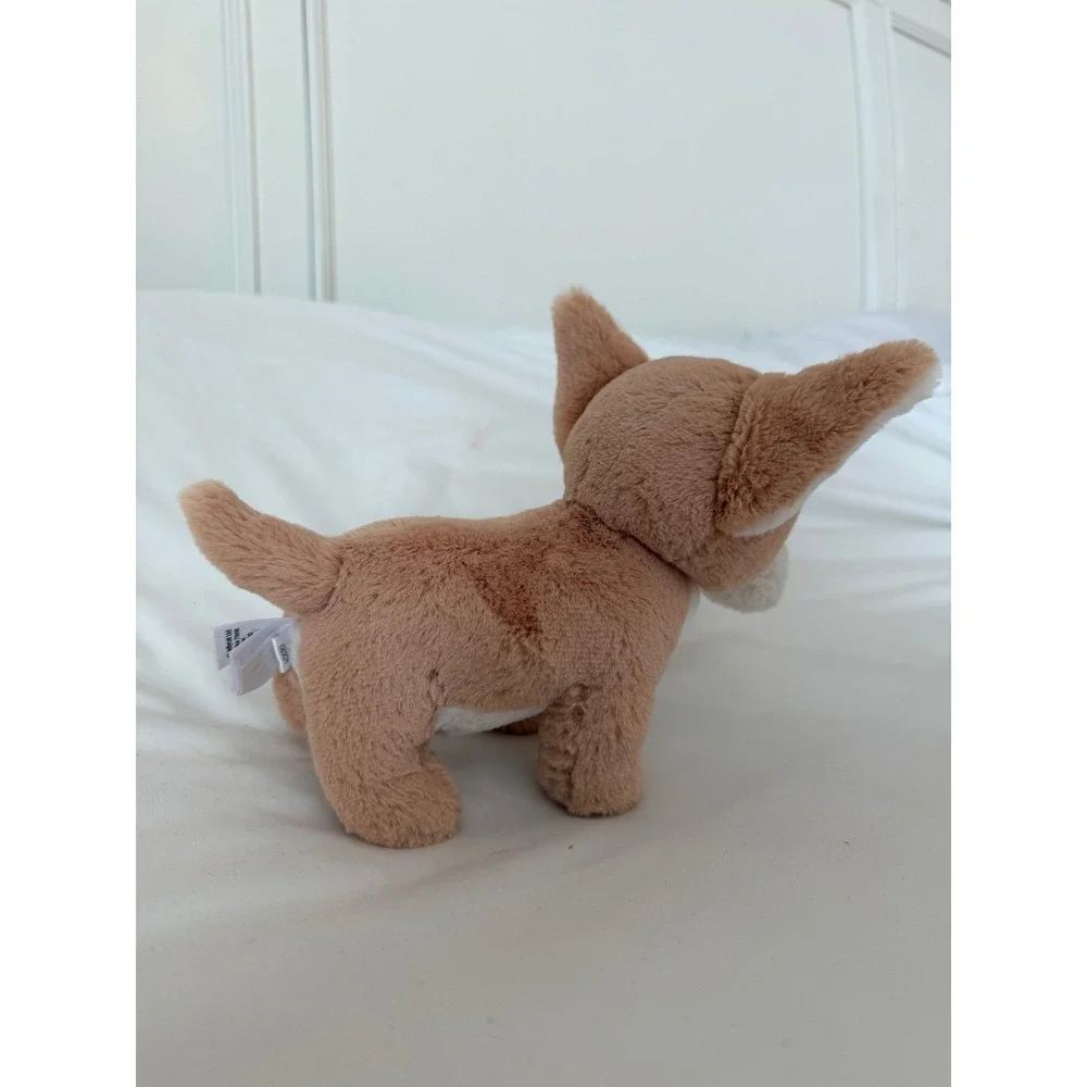 Jellycat London Tan White Puppy Dog Plush Stuffed Animal Standing Small Toy